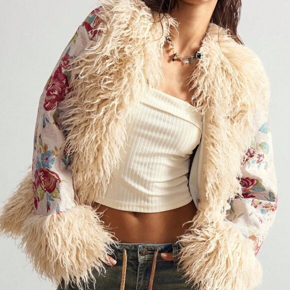 Apricot Casual Women's Boho Vacation Woven Regular Jacket - Picture 1 of 9